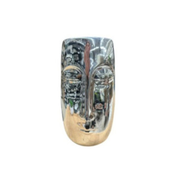 VASE VISAGE ARGENT CERAMIQUE