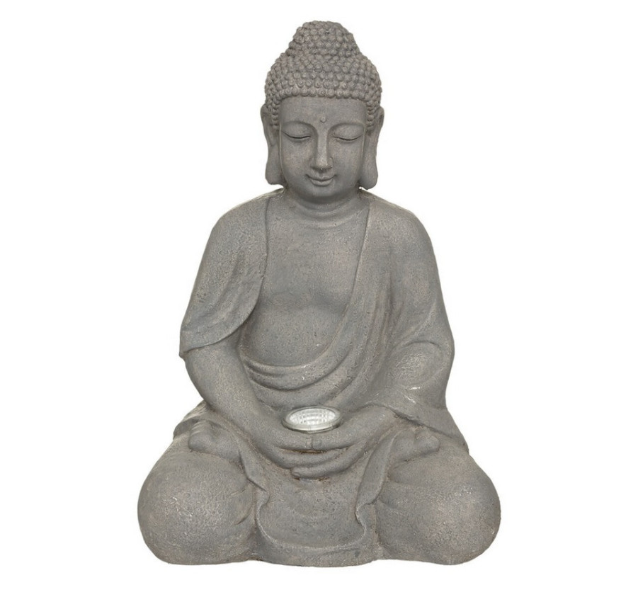 LAMPE SOLAIRE BOUDDHA H.43CM