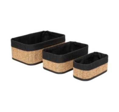 LOT DE 3 PANIERS EN BAMBOU