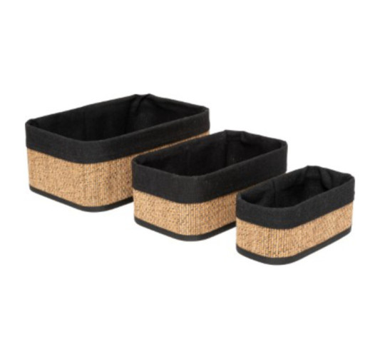LOT DE 3 PANIERS EN BAMBOU