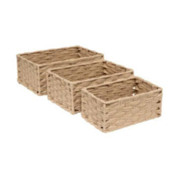 LOT DE 3 PANIERS TRESSE