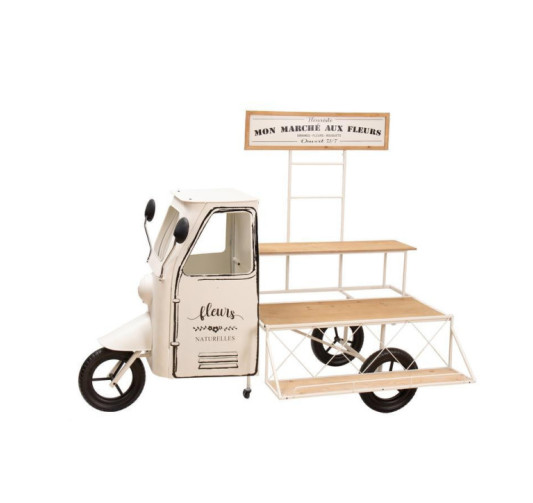 CAMION PORTE PLANTES BLANC