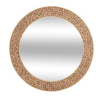 MIROIR ROND EN BOIS ANOKI