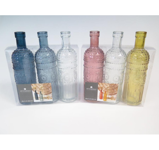 BOUTEILLE EN VERRE DECORATIVE