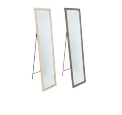 MIROIR SUR PIED EFFET BOIS