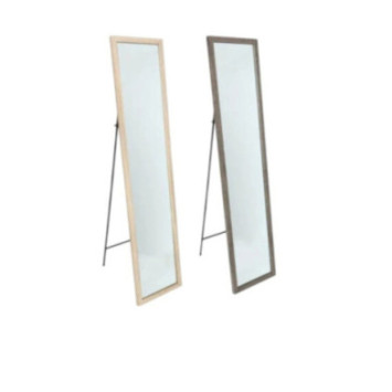 MIROIR SUR PIED EFFET BOIS