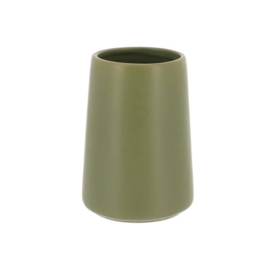 GOBELET VERT KAKI EN GRES