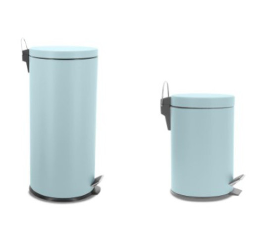 LOT DE 2 POUBELLES BLEUES