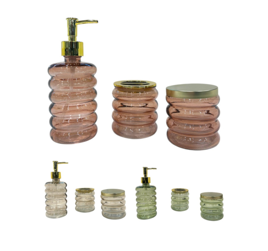 SET DE 3 ACCESSOIRES EN VERRE
