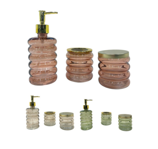 SET DE 3 ACCESSOIRES EN VERRE