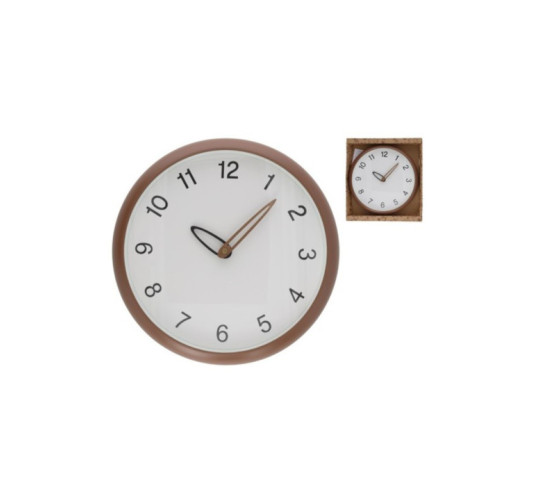 HORLOGE MURALE FASHION MARRON