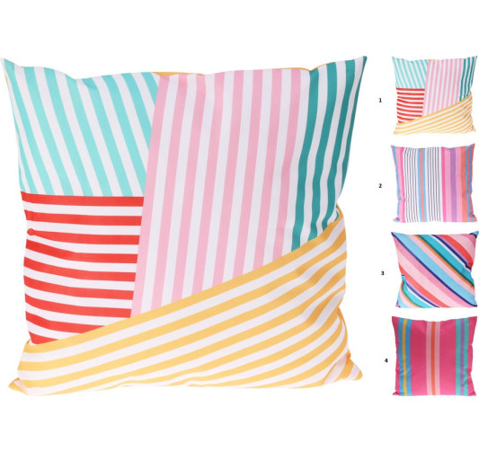 COUSSIN LIGNES COLOREES