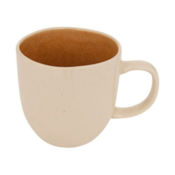 MUG L WONJA OCRE ET CREME 44CL