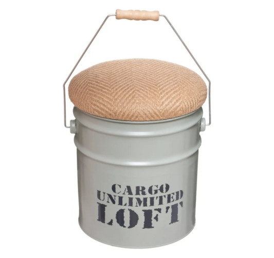 POUF BARIL EN METAL ALFRED