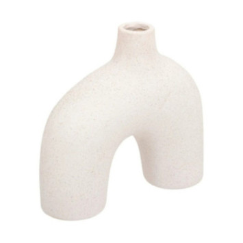 VASE ARC SABLE BLANC ASY