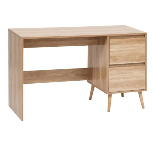 BUREAU 2 TIROIRS ABANA EN BOIS