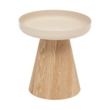 TABLE A CAFE EN BOIS ET ARGILE