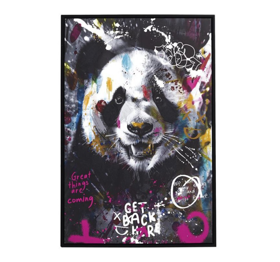 TABLEAU PANDA COLORE 60X90CM