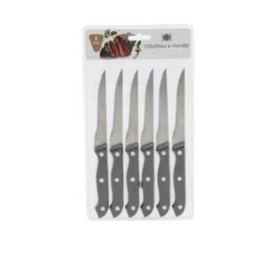 COUTEAU A VIANDE X6 EN INOX
