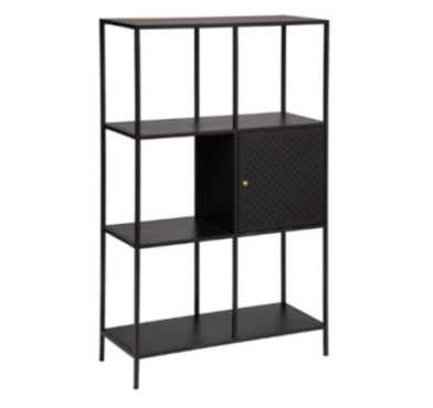 ETAGERE EN METAL NOIR 1 PORTE