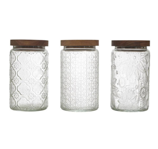 BOCAL A RELIEFS AVEC COUVERCLE