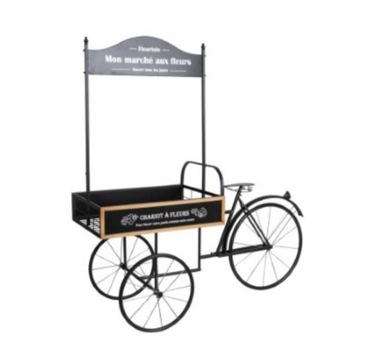 TRICYCLE PORTE PLANTE NOIR