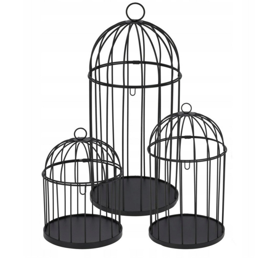 SET DE 3 CAGES DECORATIVES