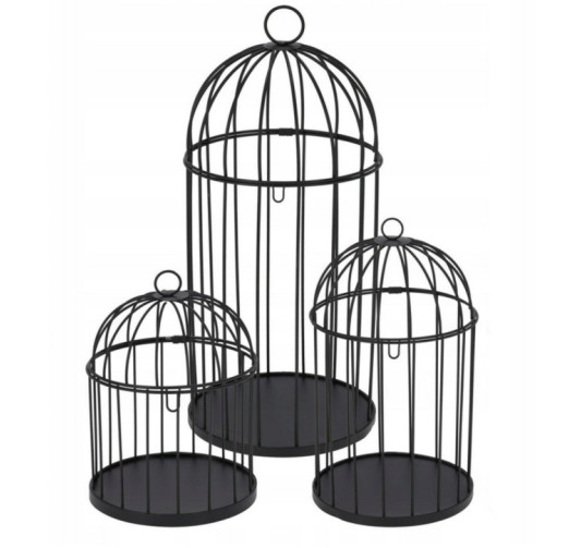 SET DE 3 CAGES DECORATIVES