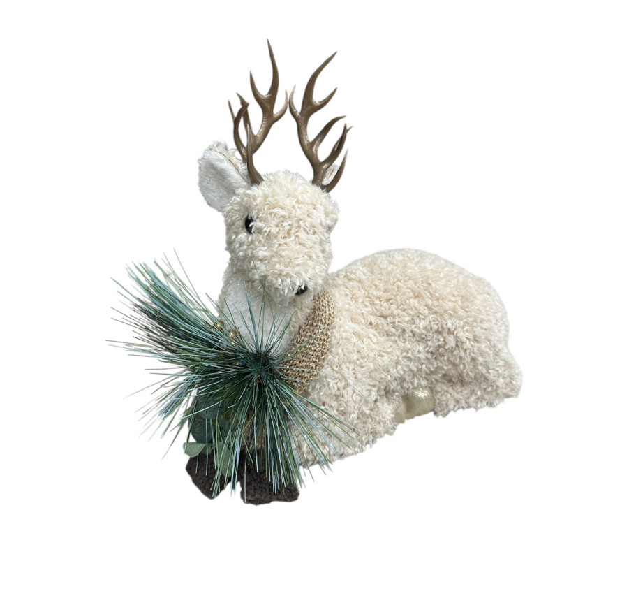 CERF ALLONGE AVEC ECHARPE