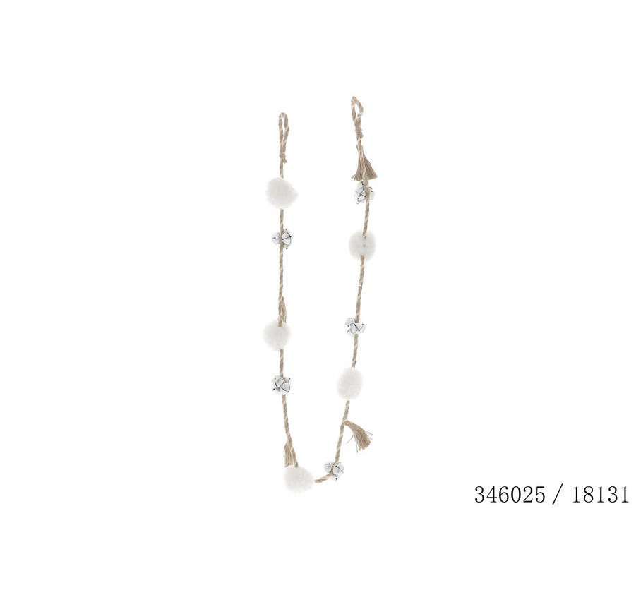 GUIRLANDE AVEC POMPONS ET