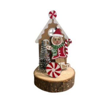 MAISON AVEC BONHOMME DE NEIGE