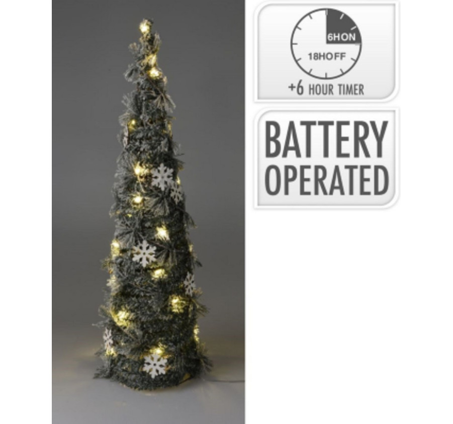 CONE AVEC NEIGE LED 60CM