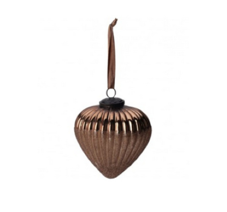 BOULE DE NOEL EN VERRE CUIVRE