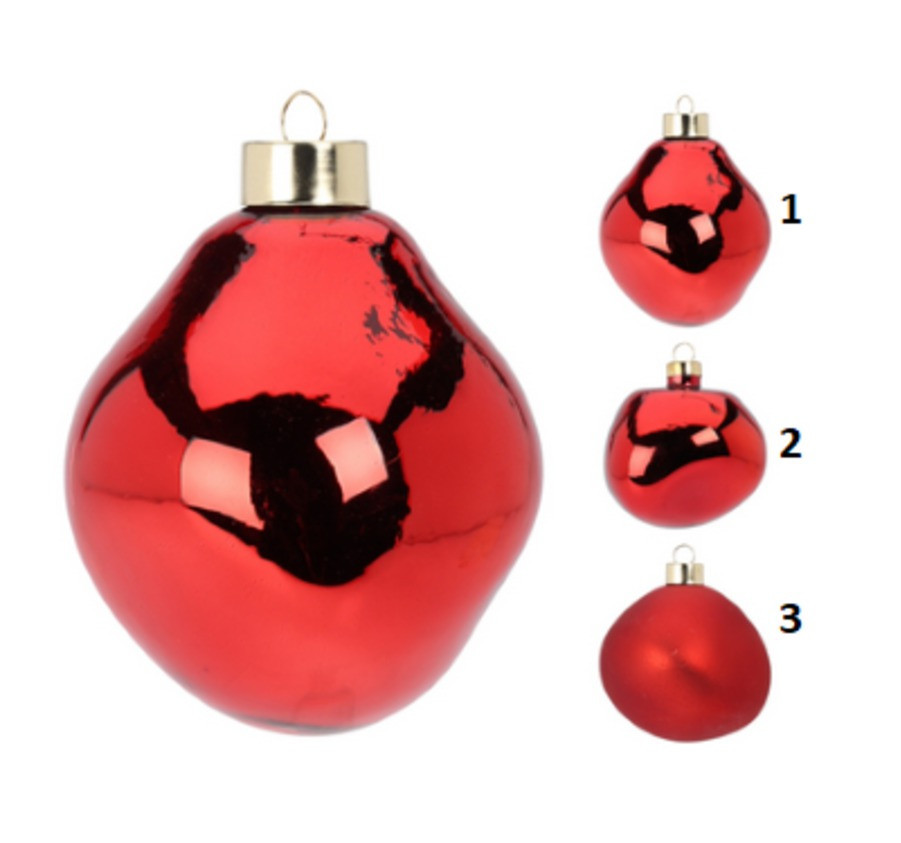 BOULE DE NOEL EN VERRE ROUGE