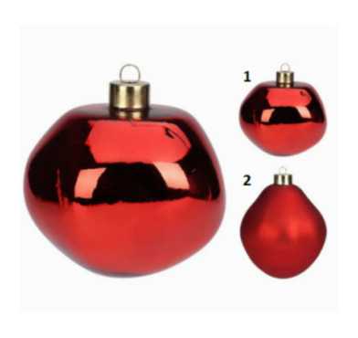 BOULE DE NOEL EN VERRE ROUGE