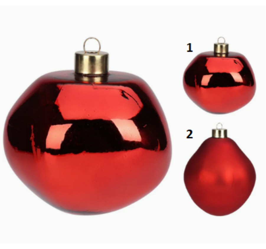 BOULE DE NOEL EN VERRE ROUGE