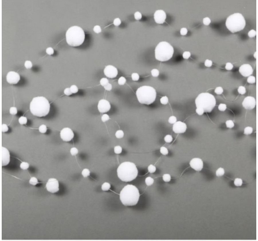 GUIRLANDE BOULES DE NEIGE 2.7M