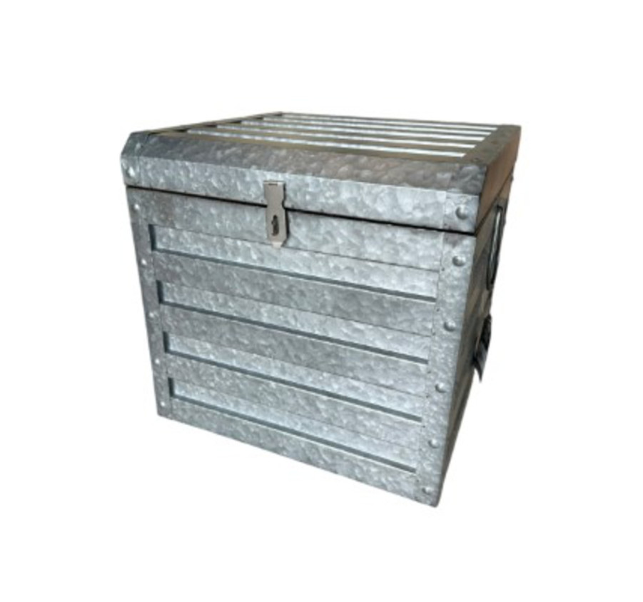 COFFRE EN METAL GRIS