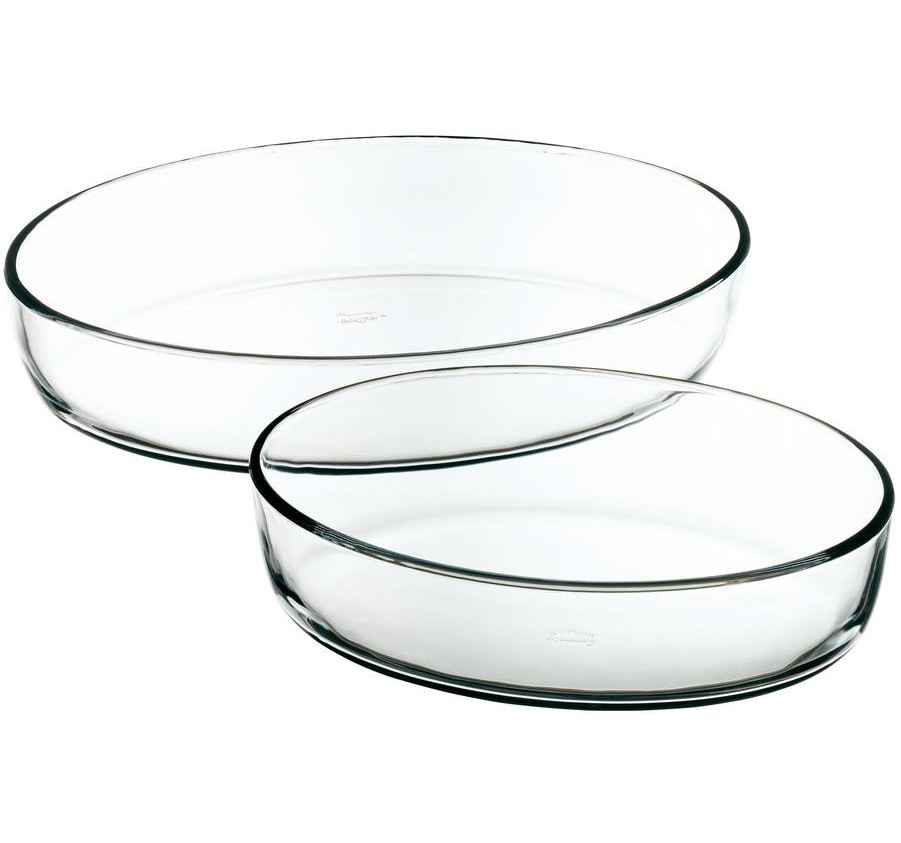 LOT 2 PLATS OVALS 35 ET 26CM