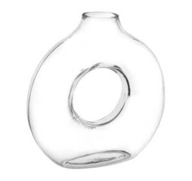 VASE EN VERRE TRANSPARENT