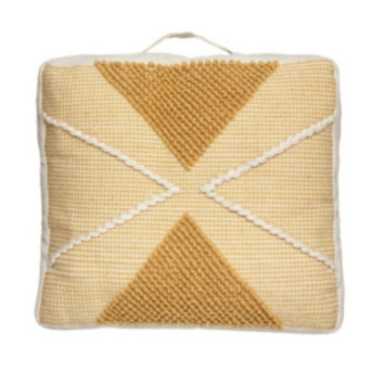 COUSSIN DE SOL TRICOT JAUNE ET