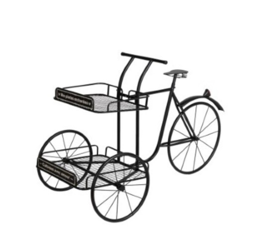 TRICYCLE PORTE PLANTE NOIR