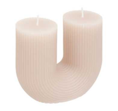 BOUGIE EN U DEMI GRIS TAUPE