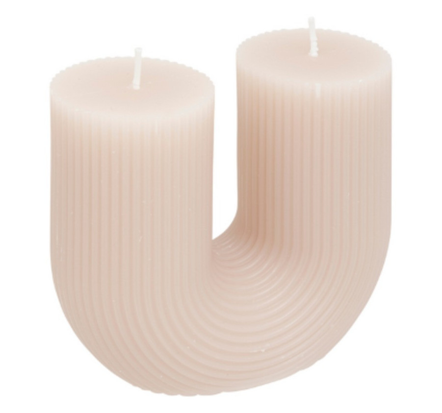 BOUGIE EN U DEMI GRIS TAUPE