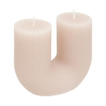 BOUGIE EN U DEMI GRIS TAUPE