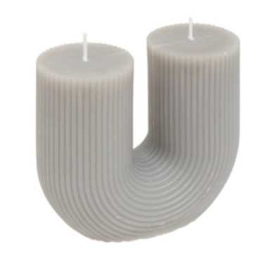 BOUGIE EN U DEMI GRIS 400G