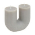 BOUGIE EN U DEMI GRIS 400G