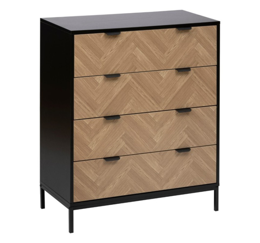COMMODE CHEVRONS 4 TIROIRS
