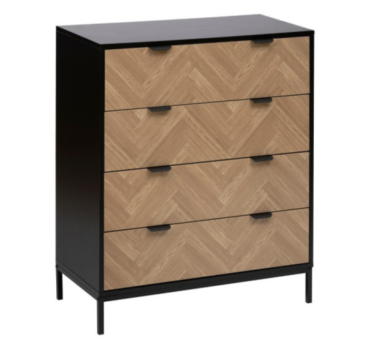 COMMODE CHEVRONS 4 TIROIRS