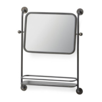 MIROIR MURAL AVEC ETAGERE